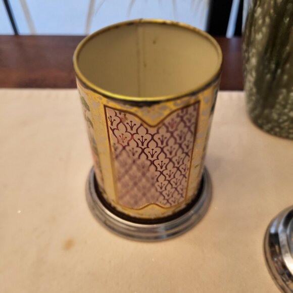 Pair of 50s Mid Century Modern Chrome & Bakelite Tea Caddys - Picture 5 of 14